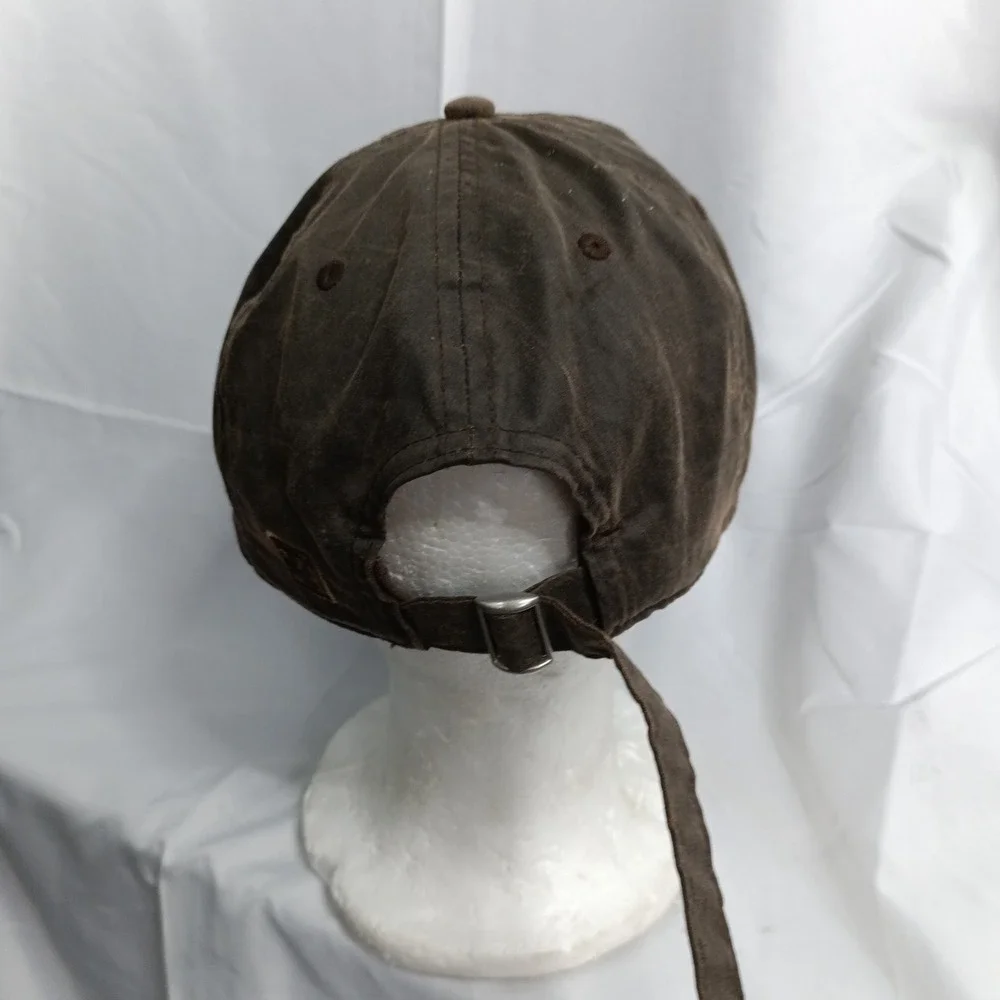The Game Cincinnati Reds Brown Waxed Canvas Adjustable Baseball Cap Hat #1